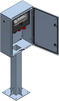 Surface mounted distributor cabinet V2A stand,