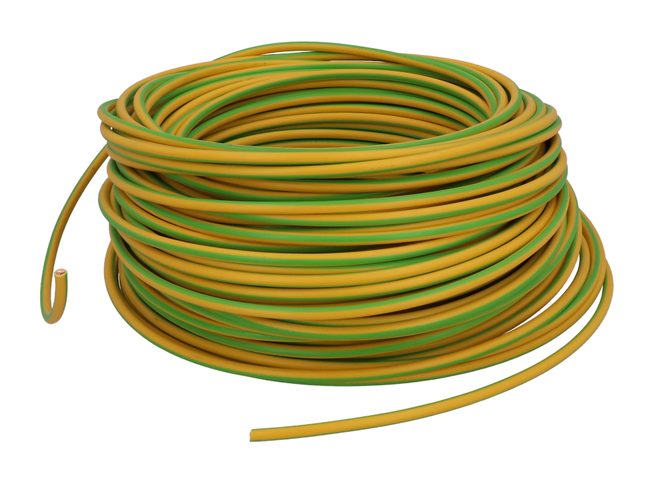 Earthing flex PVC 1x6,0mm² yellow-green