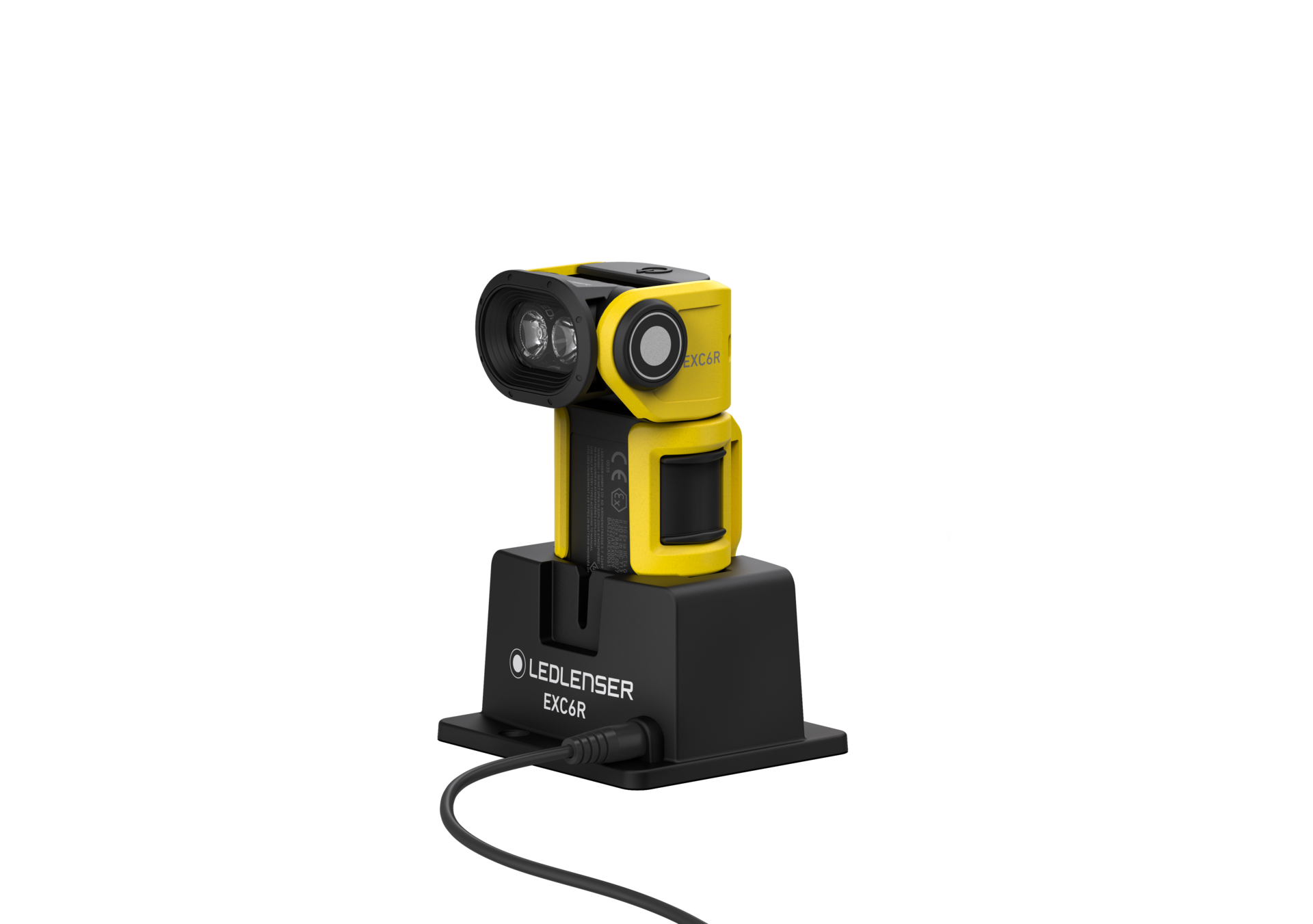 Torch light LED Ex EXC6R, yellow,zone 0/21, incl. rechar. battery Li-ion