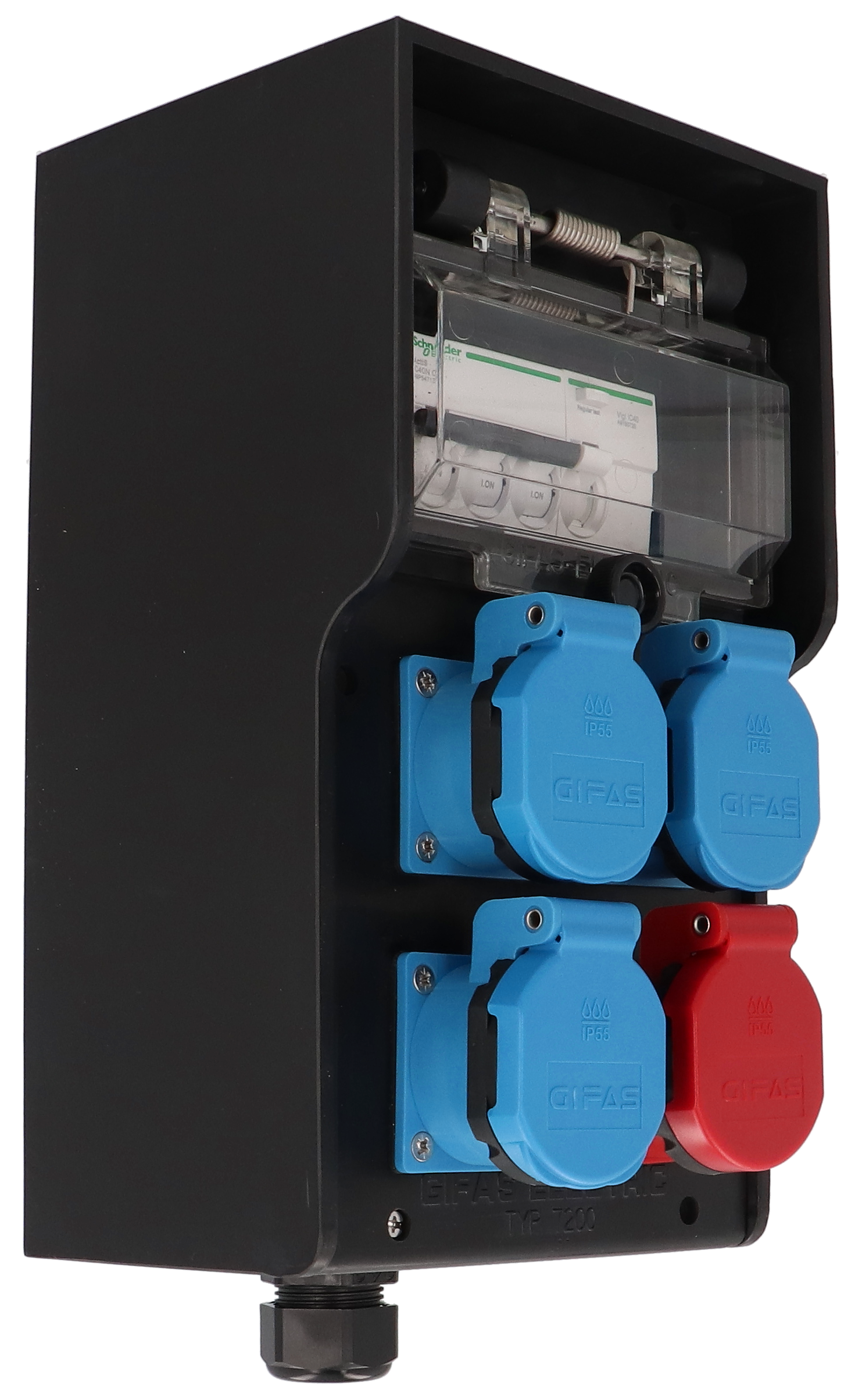 Hartgummiverteiler Typ 7200, schwarz