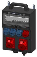 Mobile wall-mounted distribution box hard ruber