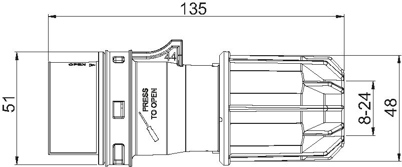 Spina in plastica CEE IP44