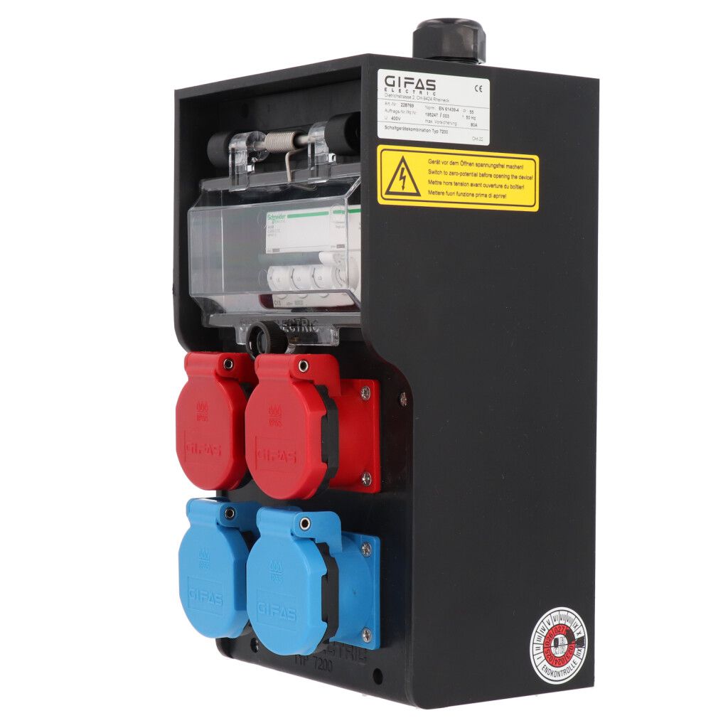 Hard rubber distributor box type 7200, black