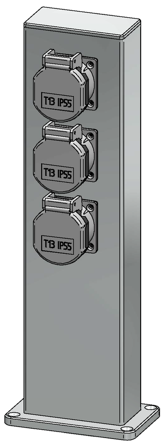 Power column ES 100, anodised aluminium