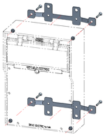 Kit de pattes de fixation pour support