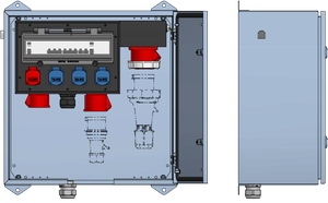 Surface mounted distributor cabinet V2A,