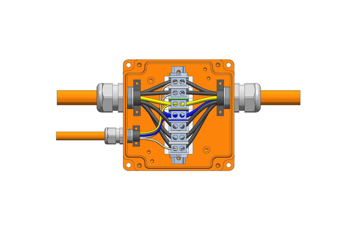 Abzweigdose Polyester E30 Typ 1616, orange