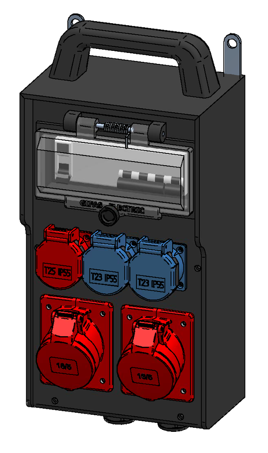 Quadro elettrico portatile in gomma dura tipo 7300