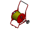 Cable reel steel type 505, red
