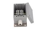 Scatola con condensatore appart. sistema InduLED Basic, allogiamento sopra muro, necessario per sistemi di lunghezza compresa tra 300m