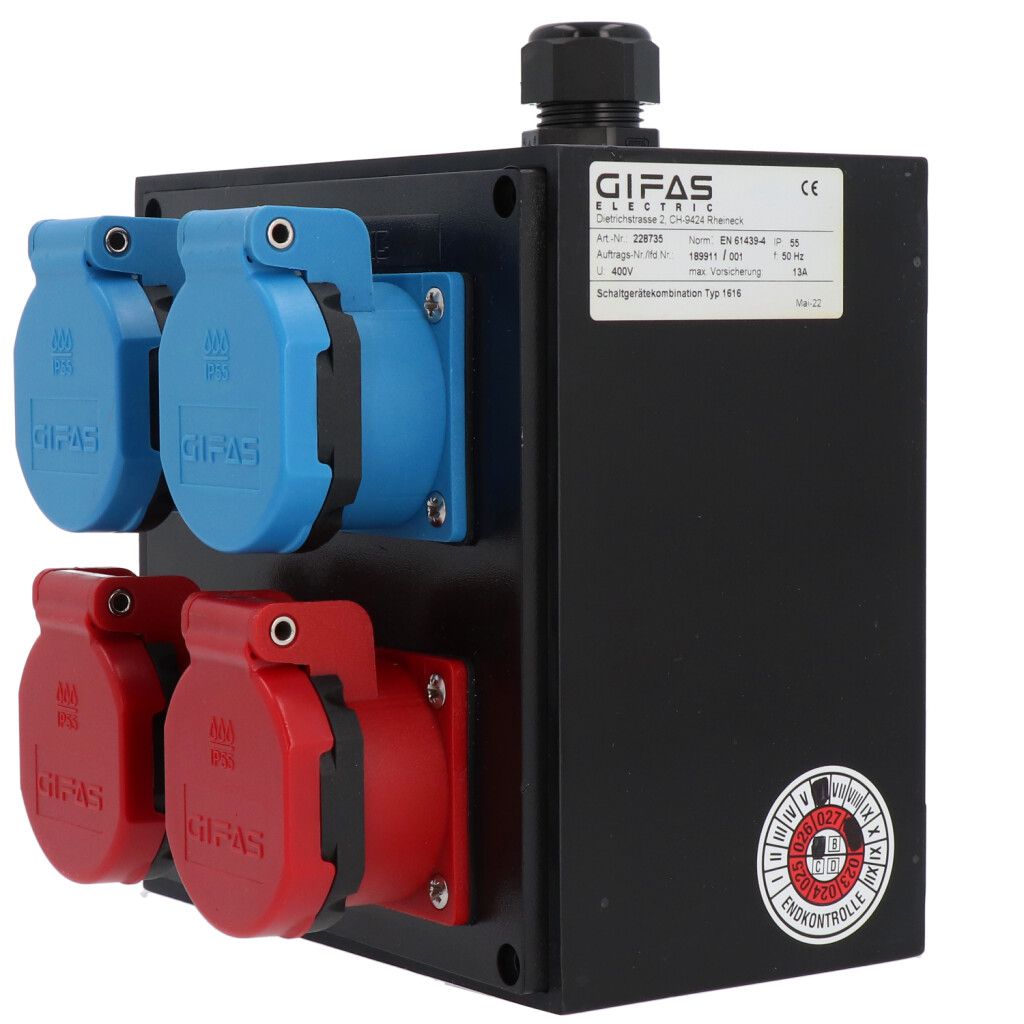 Small hard rubber distributor box type 1616, black