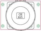 Retrofix kit for J75 straight to CEE63/5 straight -