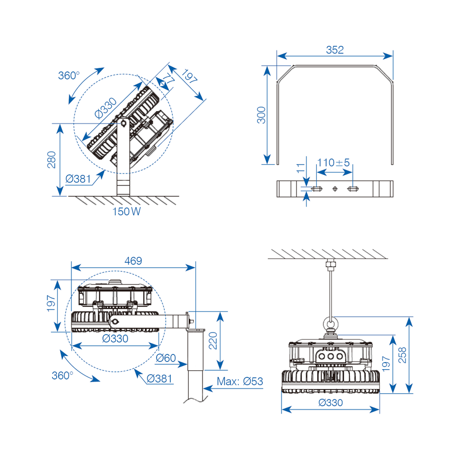 FlutLED Ex 150W/230VAC,