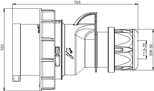 Spina in plastica dura CEE IP67