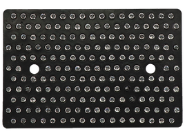 Wandreflektor Kunststoff schwarz, 188 Glasperlen weiss, 120x80mm