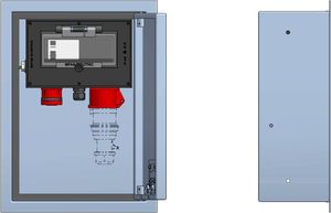 Recessed mounted distributor cabinet, box V2A,