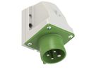 Plastic wall plug CEE 16A/50V, 3P+PE/10h, IP44