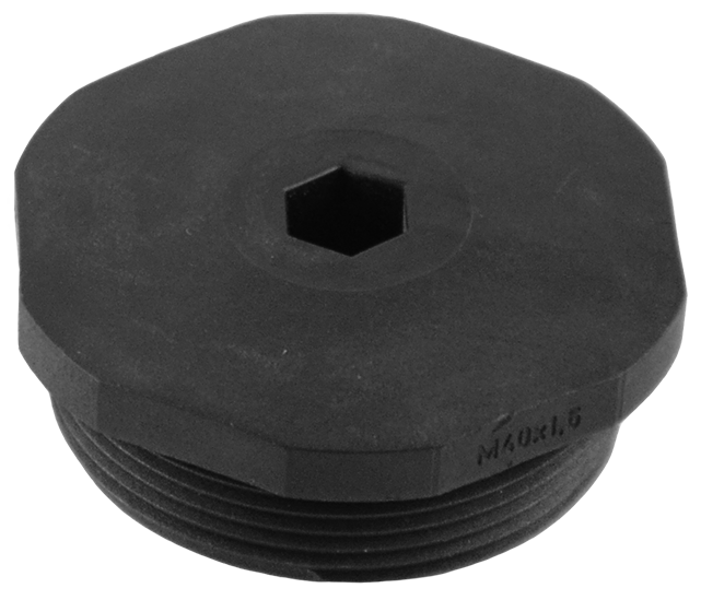 Verschluss-Schraube zu M40x1,5mm schwarz