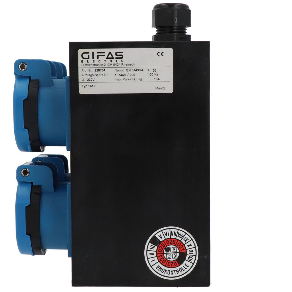 Small hard rubber distributor box type 1616, black