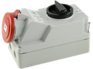 Safety wall socket with master switch CEE