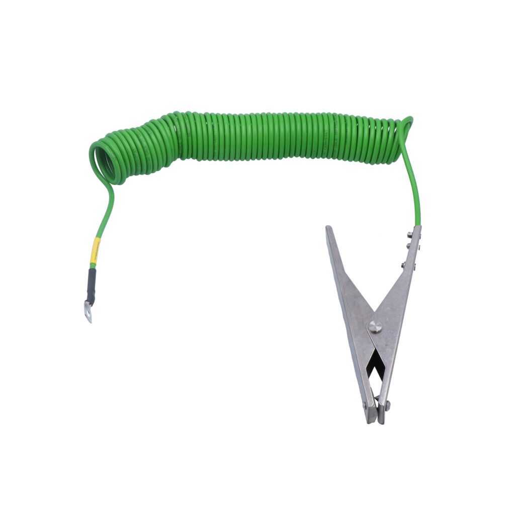 Single-pole heavy-duty stainless steel earthing clip,