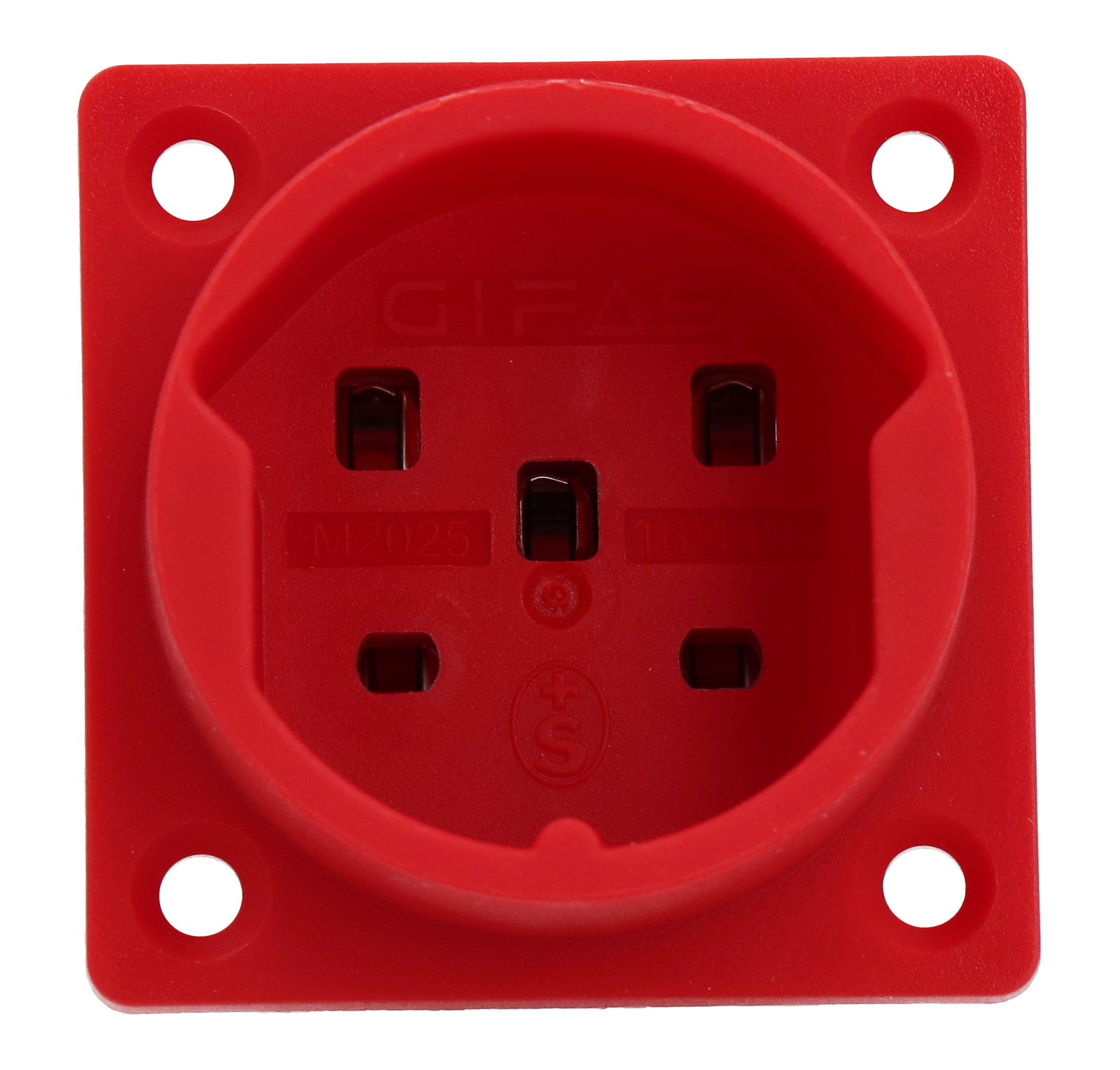 Prise à encastrer type 25 IP20 rouge sans couvercle