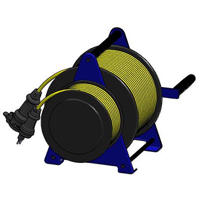 Cable reel with secondary reel type 518/A1