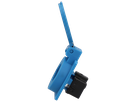 Built-in socket type 13 IP20 blue with lid