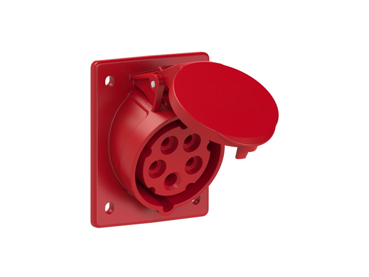 Plastic built-in socket CEE 16A/400V/3P+N+PE/6h - GIFAS-ELECTRIC