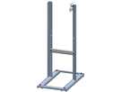 Support acier inox 800mm, avec rails en C,