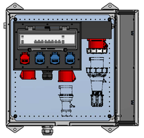 Surface mounted distributor cabinet sheet steel,