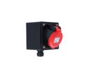 Solid rubber wall socket CEE