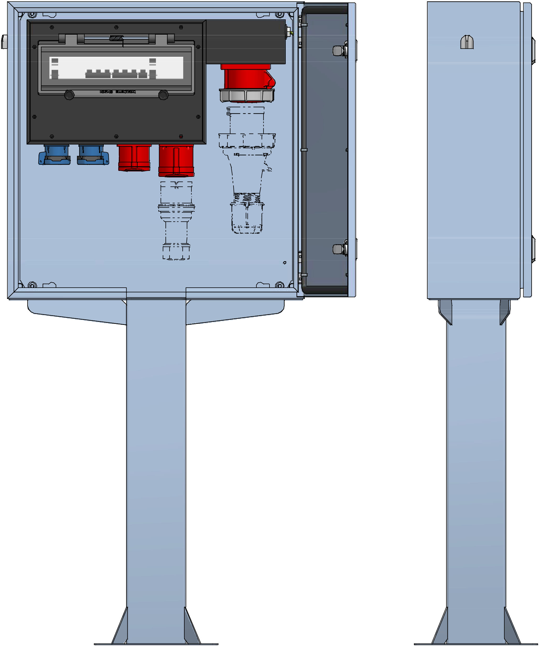 AP-Stromverteilung V2A-Standrohr,