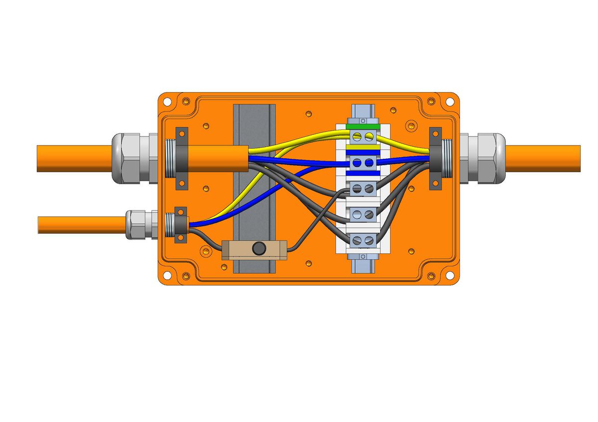 Abzweigdose Polyester E30 Typ 2516, orange