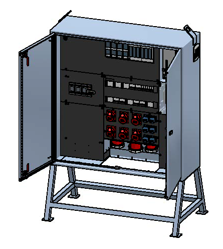 Baustromverteiler 250A, Edelstahl V2A