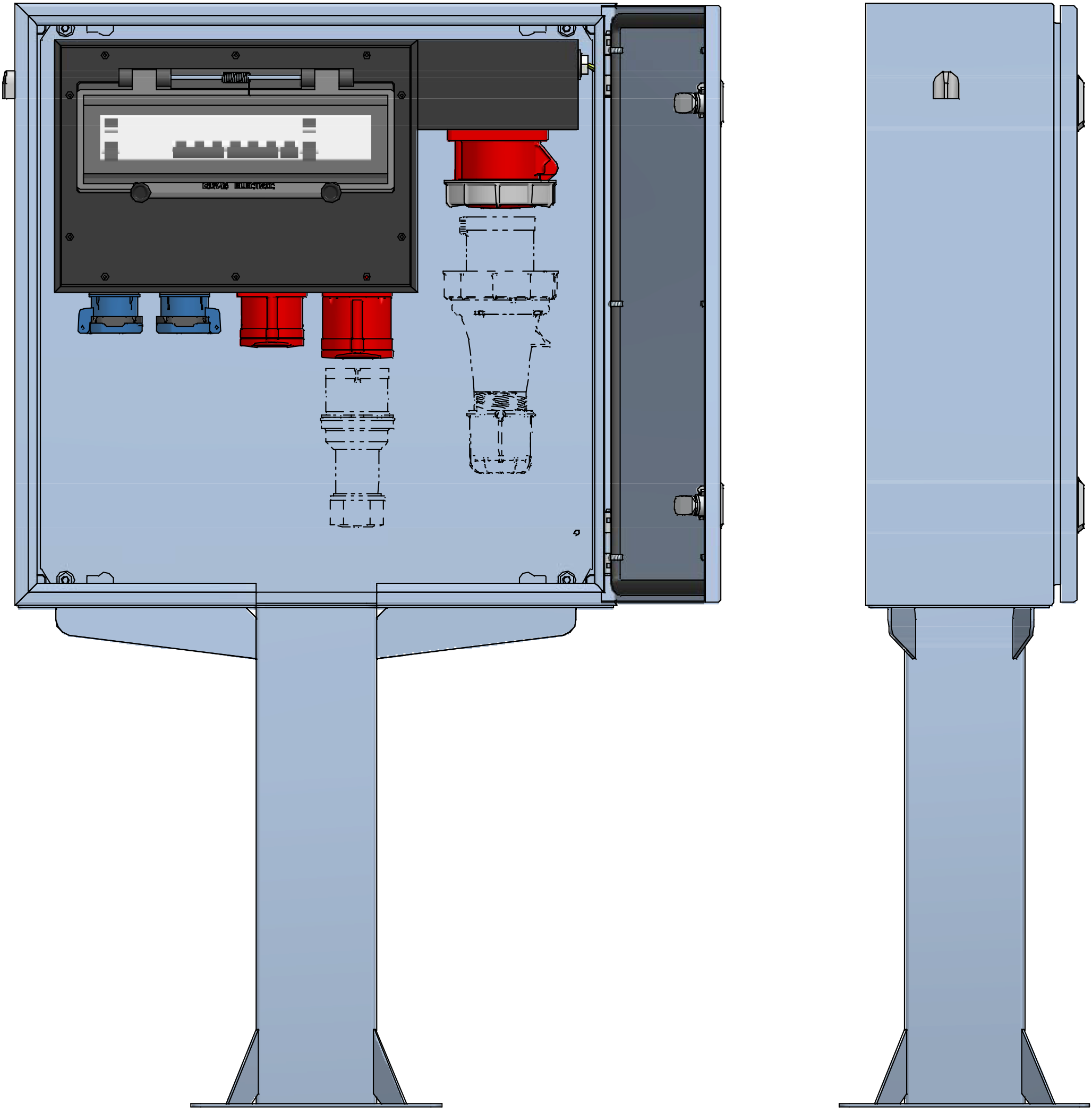 AP-Stromverteilung V2A-Standrohr,