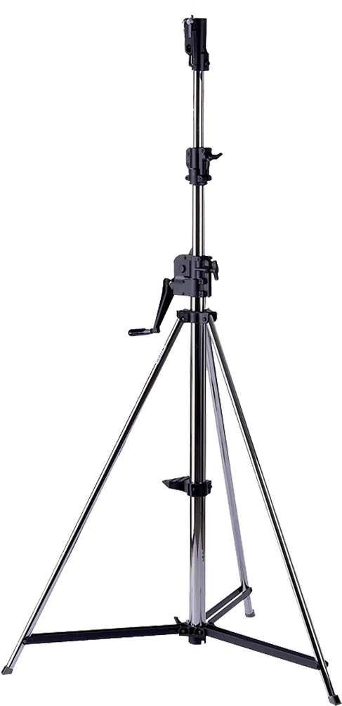 Tripod, steel chromatised, h = max. 3.7m,