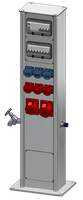 Power column ES 230, aluminium anodised