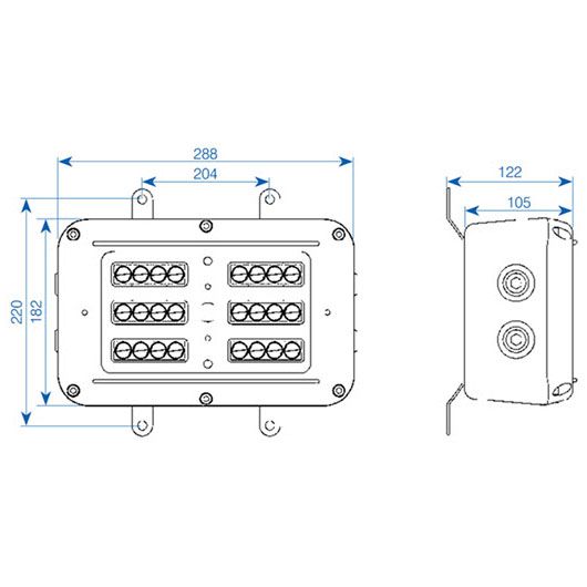 SPARTAN Spotlight Ex 24LED, 20W, 230VAC, 6'500K,