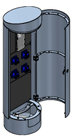 Pilier d'énergie type RONDO M en inox V2A