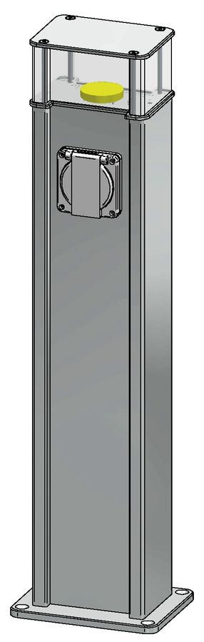 Energiesäule ES-LED 160, Aluminium eloxiert,