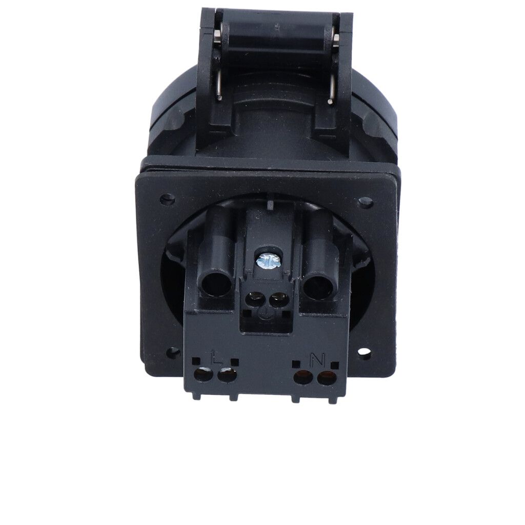 Prise à encastrer type 13 IP55 noire