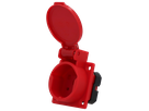 Built-in socket type 25 IP20 red with lid