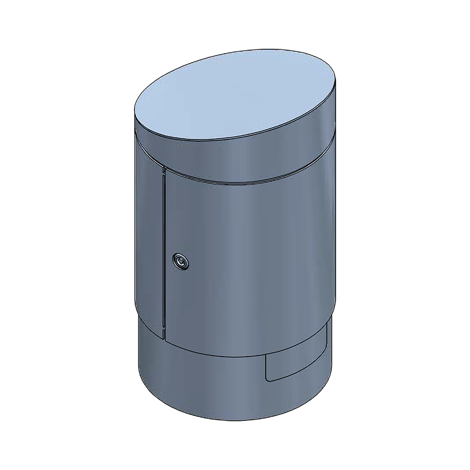 Energiesäule RONDO M V2A geschliffen