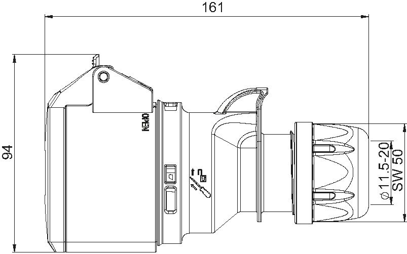 Presa in plastica CEE IP44/IP54
