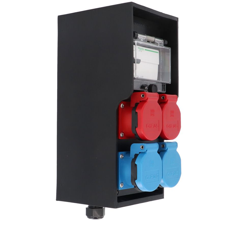 Small hard rubber distributor box type 2812, black