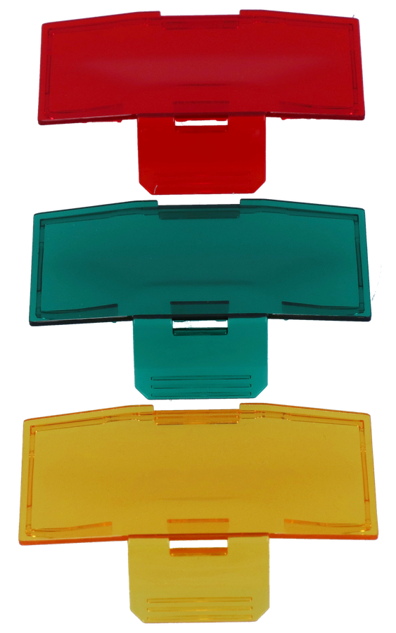 Coloured filter set for FlashLED 2 (green, red, yellow)