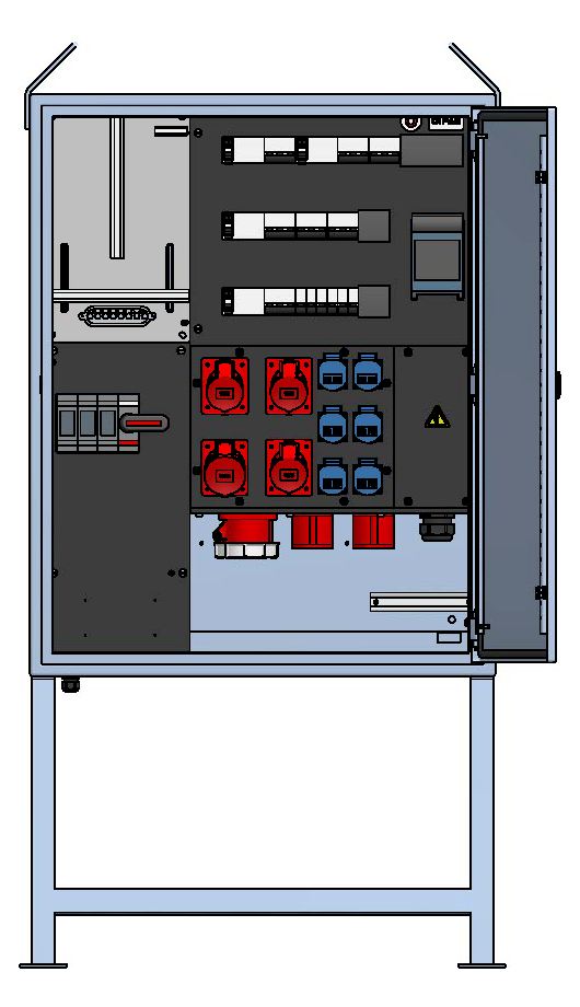 Baustromverteiler 100A, Edelstahl V2A