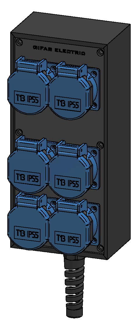 Small mobile distribution box type 2612