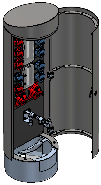 Colonnina di energia RONDO M V2A verniciato RAL 9007